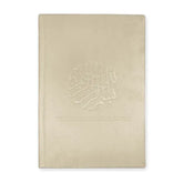Beige notitieboekje Velvet Bismillah Arabisch met embossed calligraphie